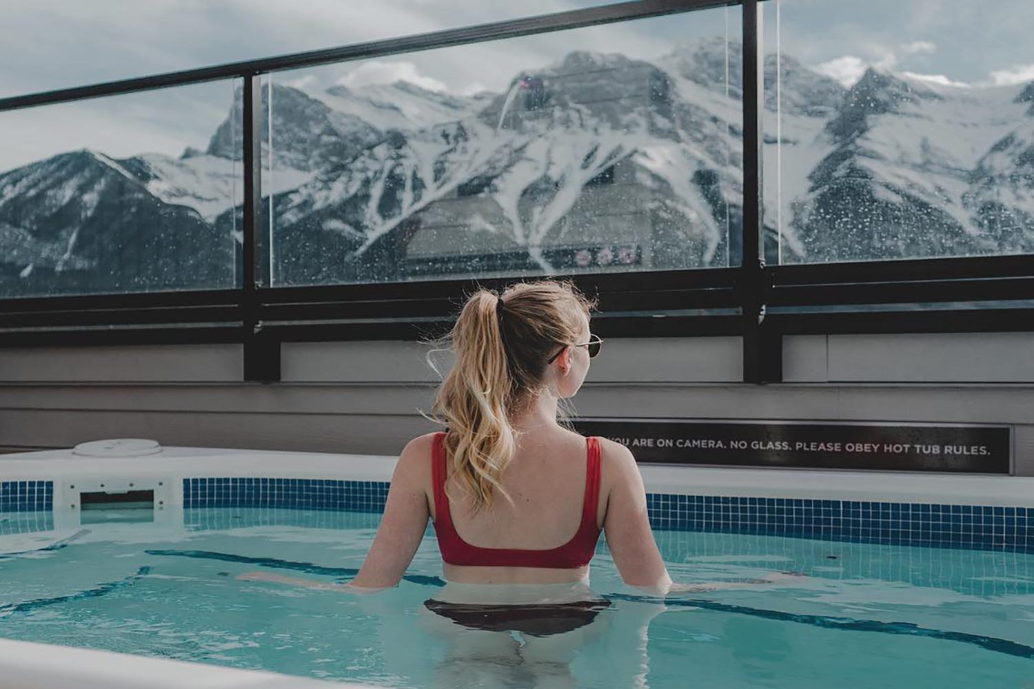 rooftop hot tub mountain views