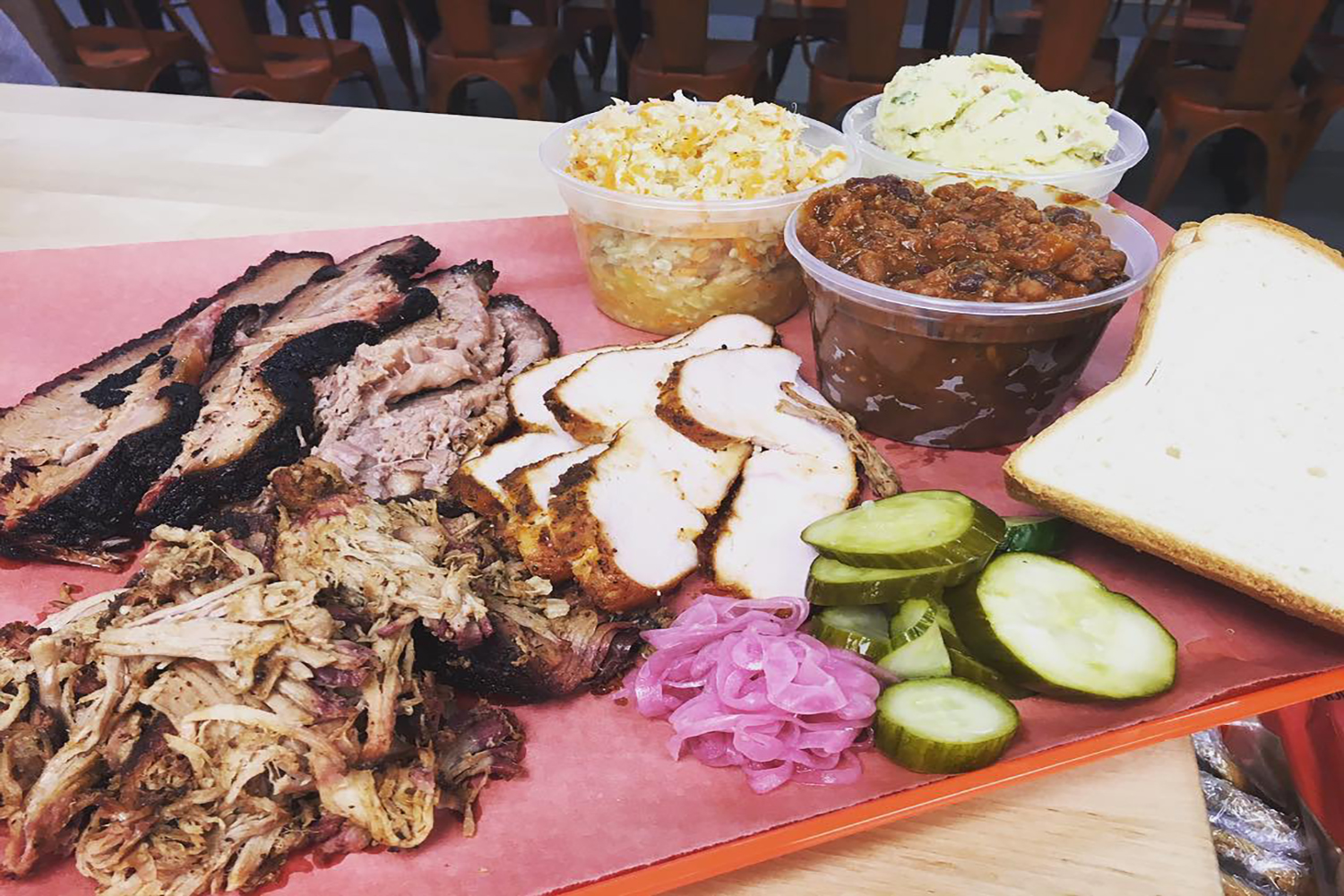 bbq platter at paddys bbq in calgary