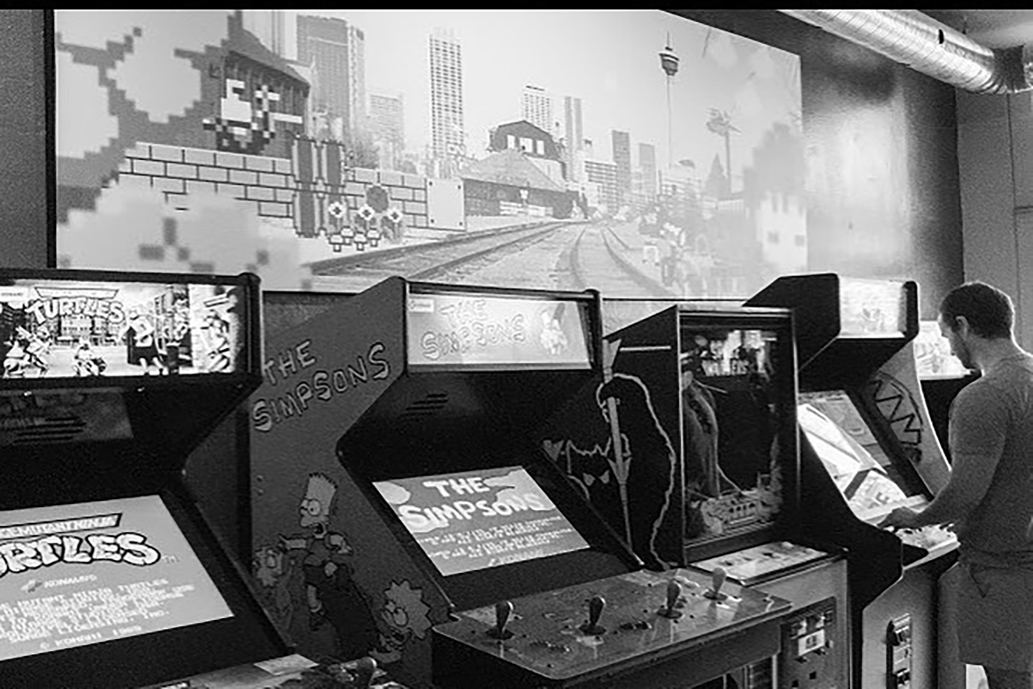 retro arcade games in an arcade