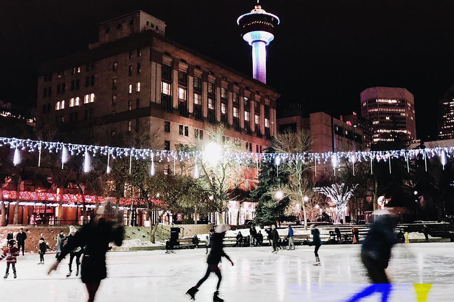 Olympic Plaza skating rink calgary