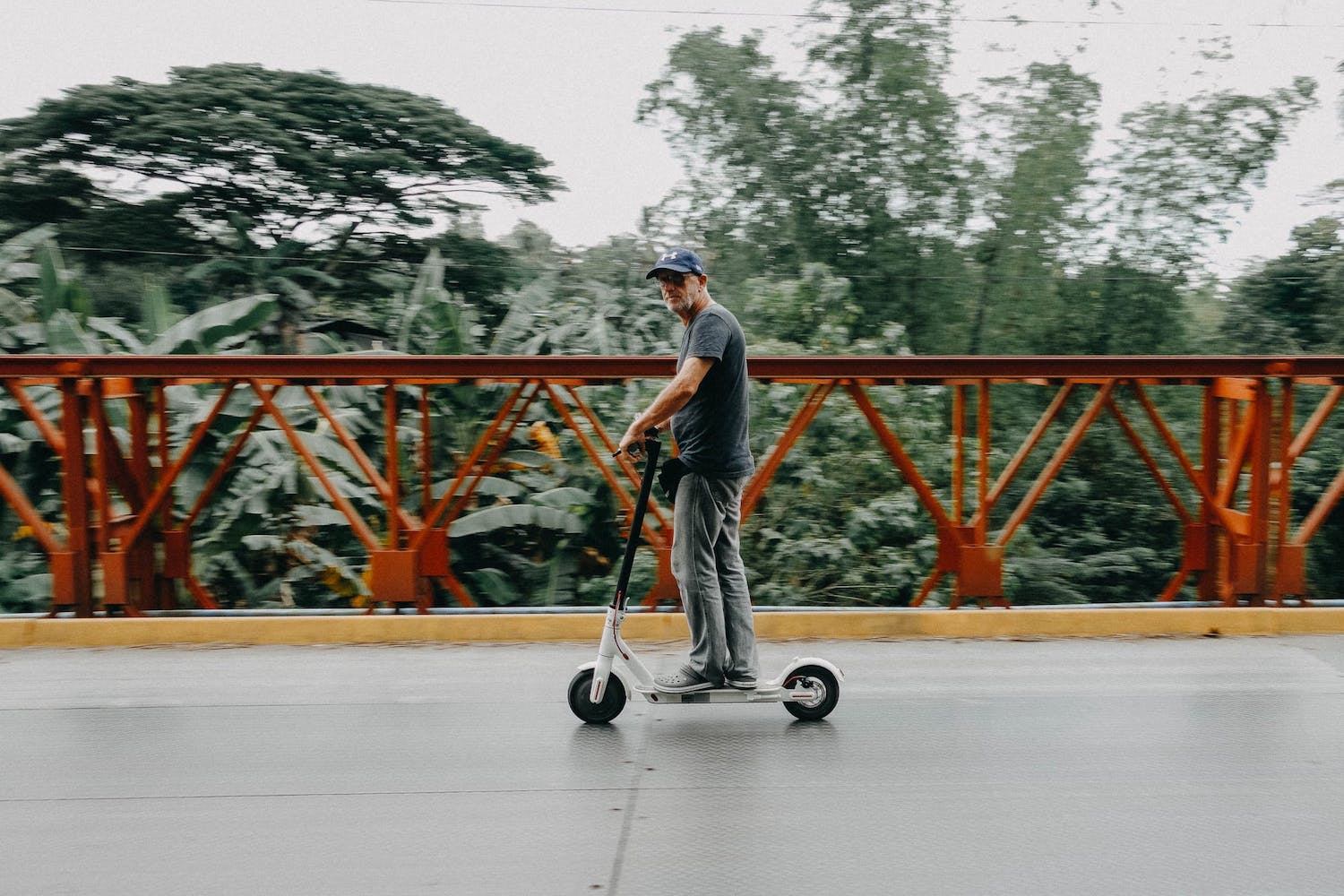 man scooter
