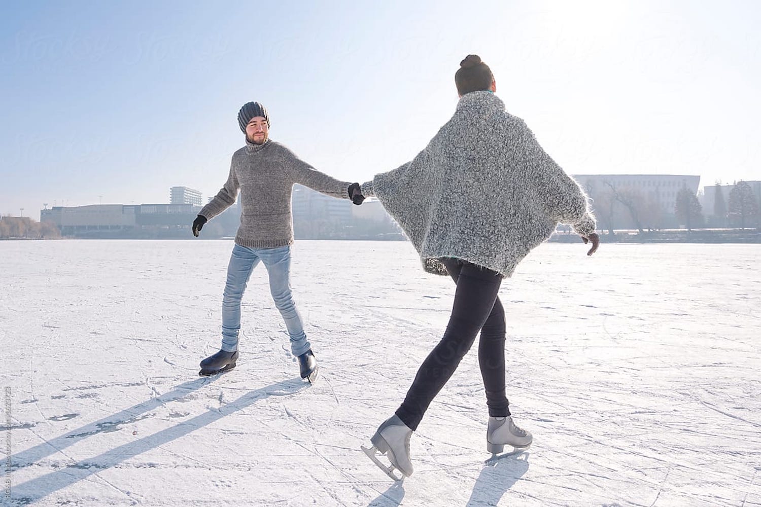 skating couple rink date
