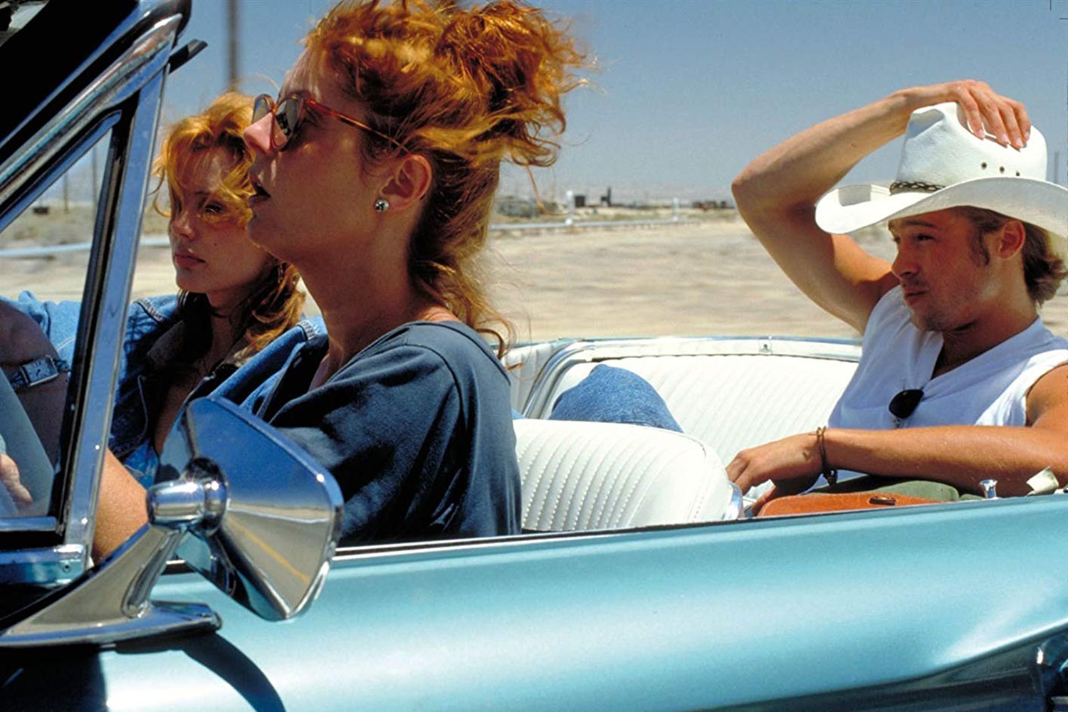 Thelma and Louise and Brad Pitt car