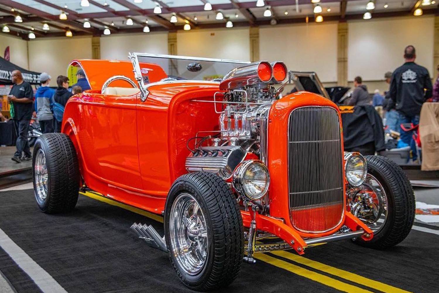 car show hot rod orange
