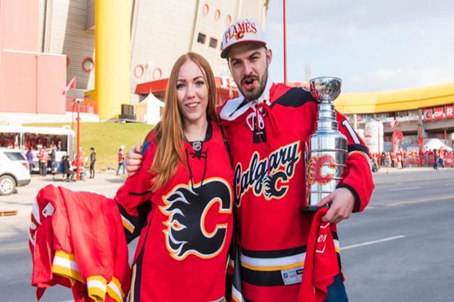 flames playoffs bar calgary