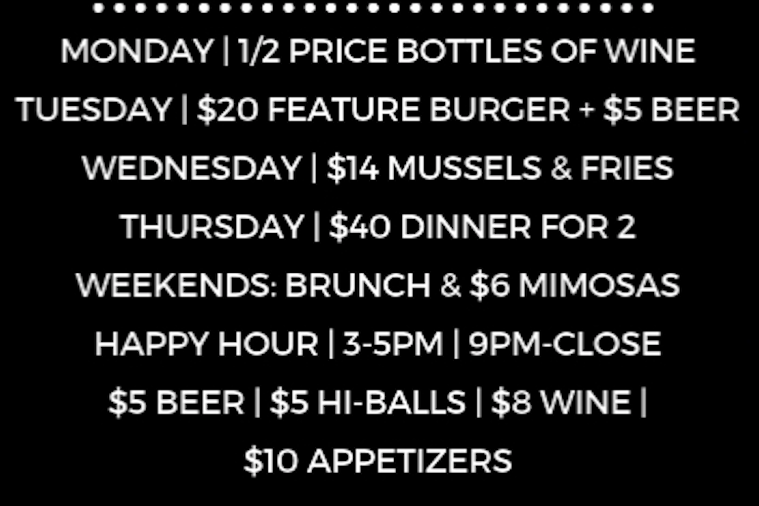 happy hour