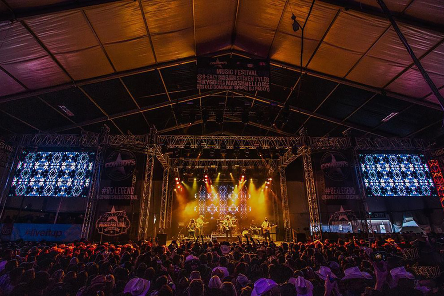 cowboys music tent open late