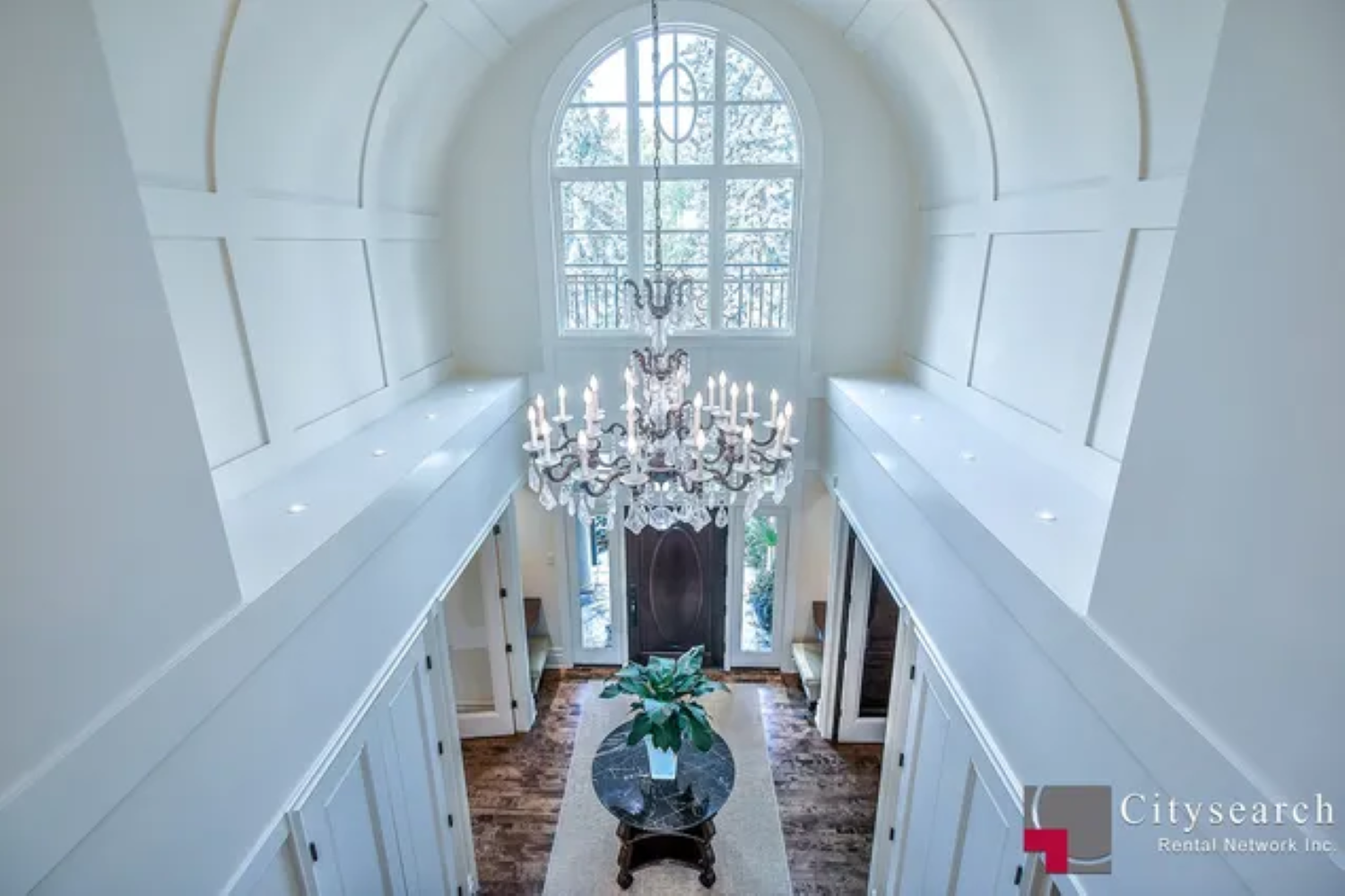upstairs