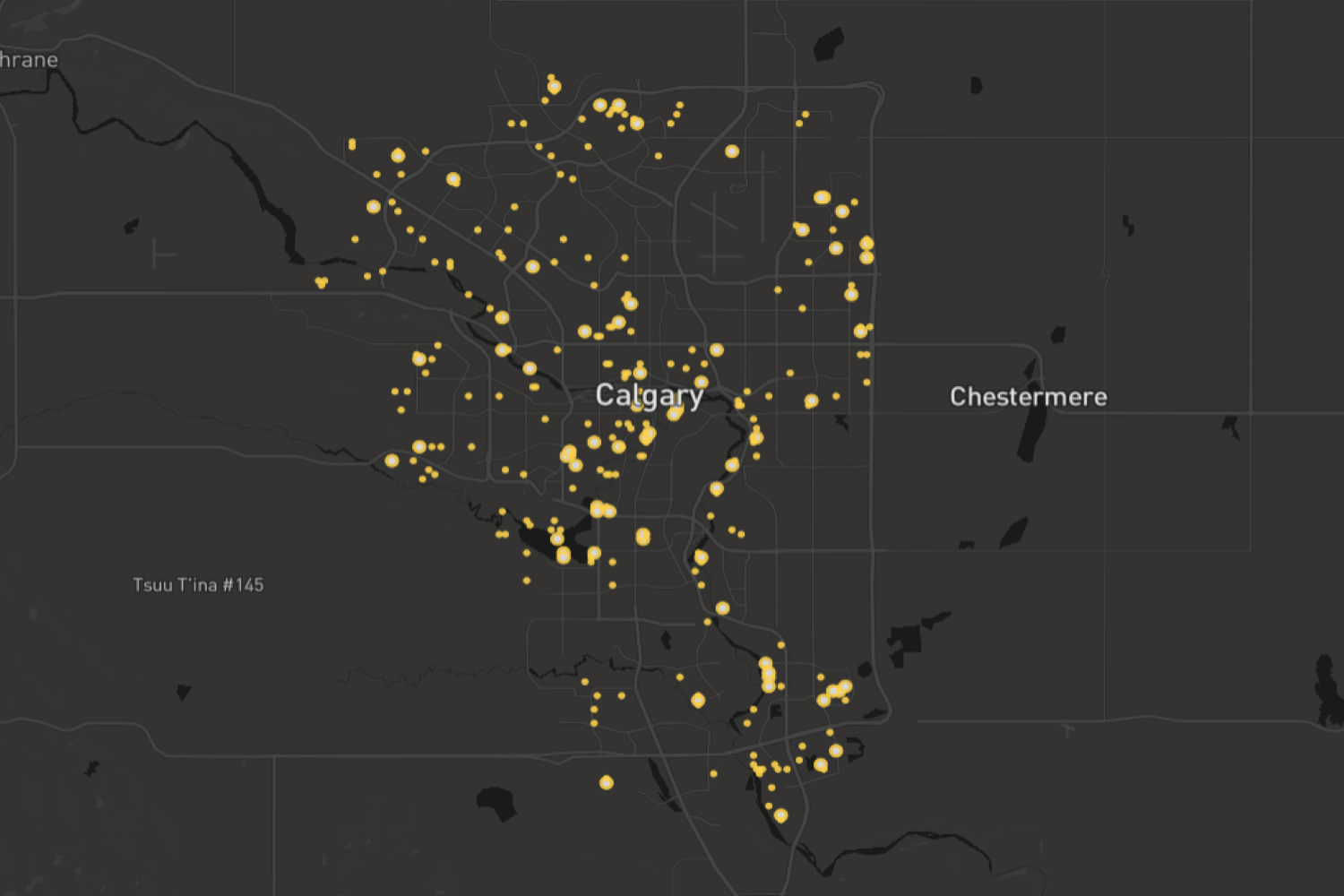 this map will tell you where the best places are to catch a sunset