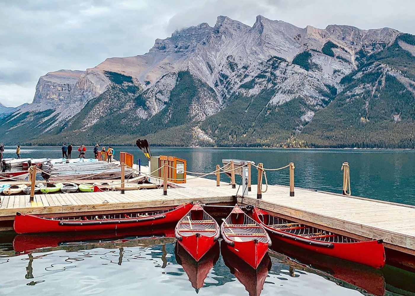 lake minnewanka ghost town canada