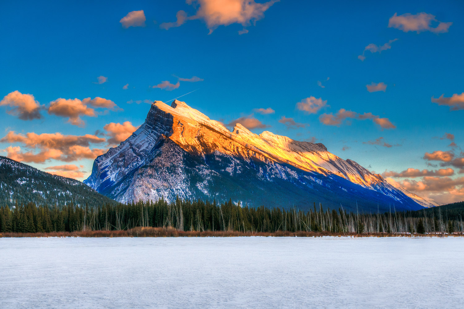 vermillion lakes mountain skating alberta